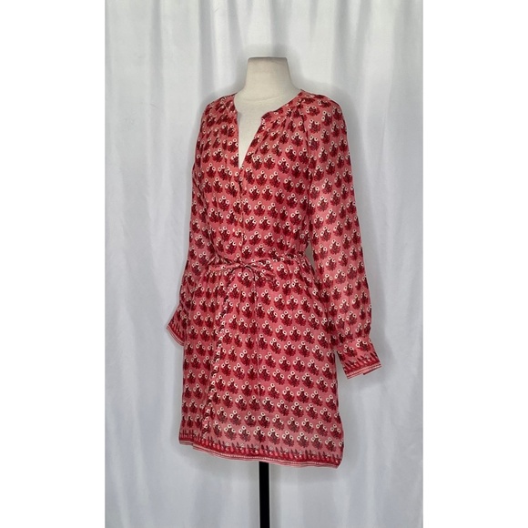 NWT!! J. CREW Cabana Mini Dress Block Print Ramie Coral Multi Cover Up XXS - Picture 7 of 16